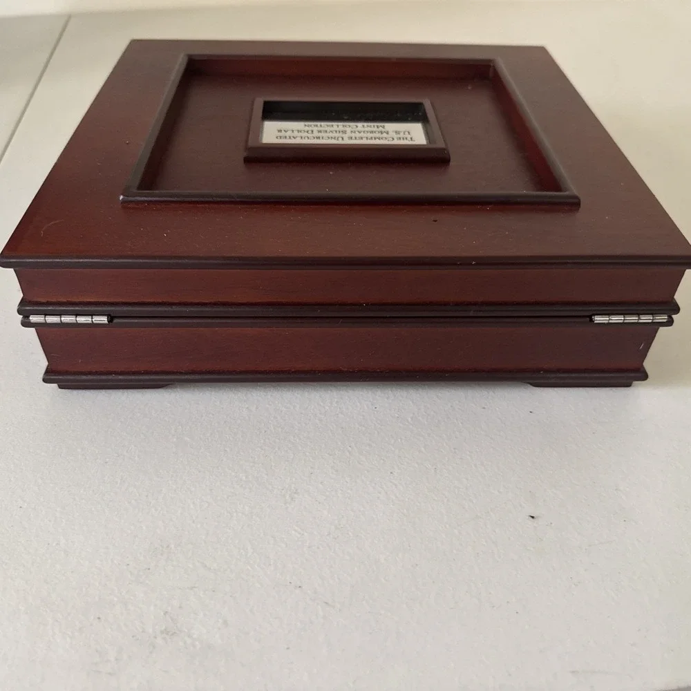 The Complete Unc. U S Morgan Silver Dollar Mint Collection EMPTY BOX ONLY/No Key